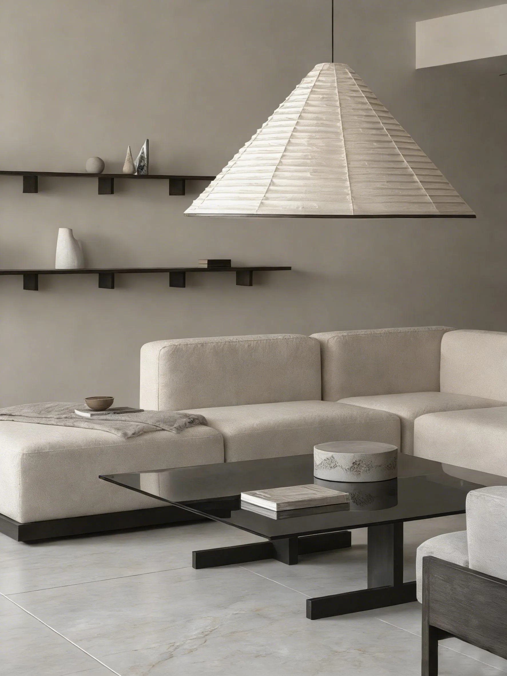 Light Greige Travertine Stone-Look Wall & Floor Tile