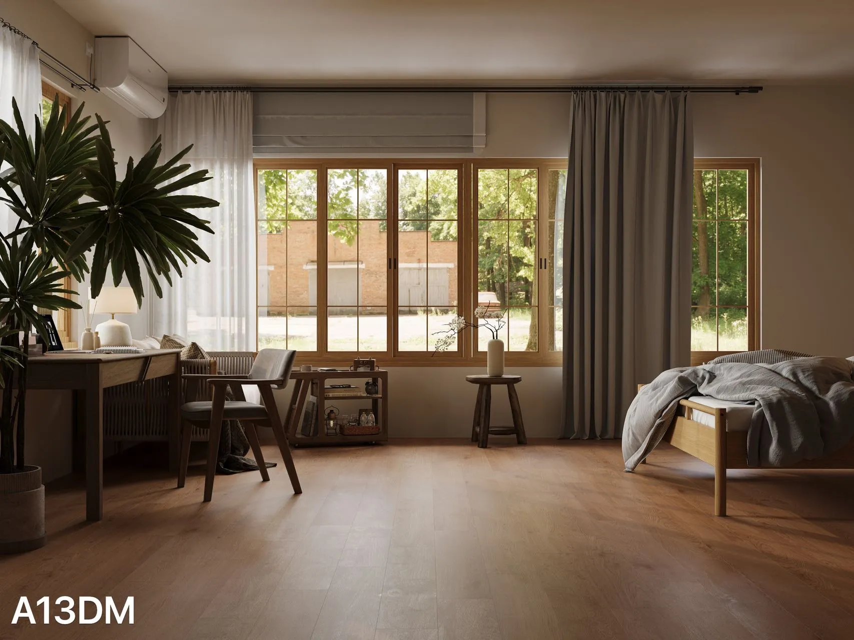 Light Beige Natural Oak Wood Look Porcelain Tile for Wall and Floor