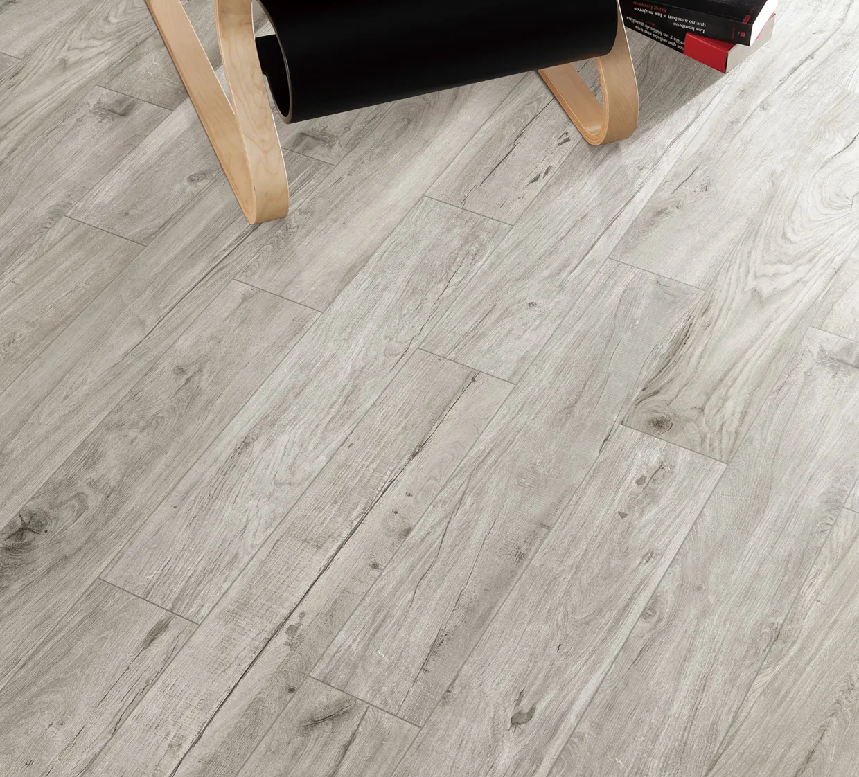Silver Grey Weathered Oak Wood Look Porcelain Wall and Floor Tile