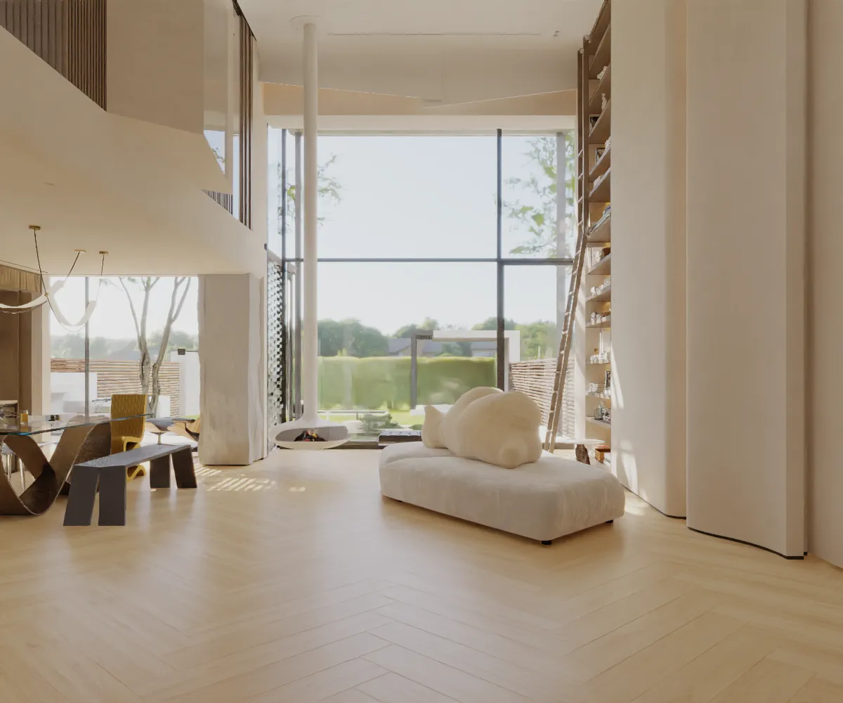 Light Sand Beige Blonde Oak Wood Look Porcelain Wall and Floor Tile