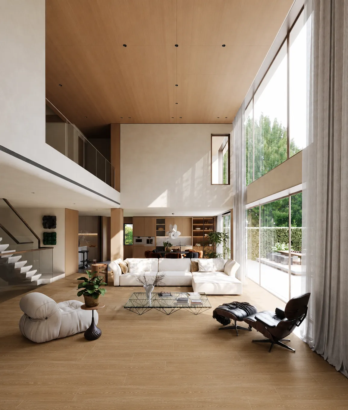 Natural Brown Brushed Oak Wood Look Porcelain Tile for Wall and Floor