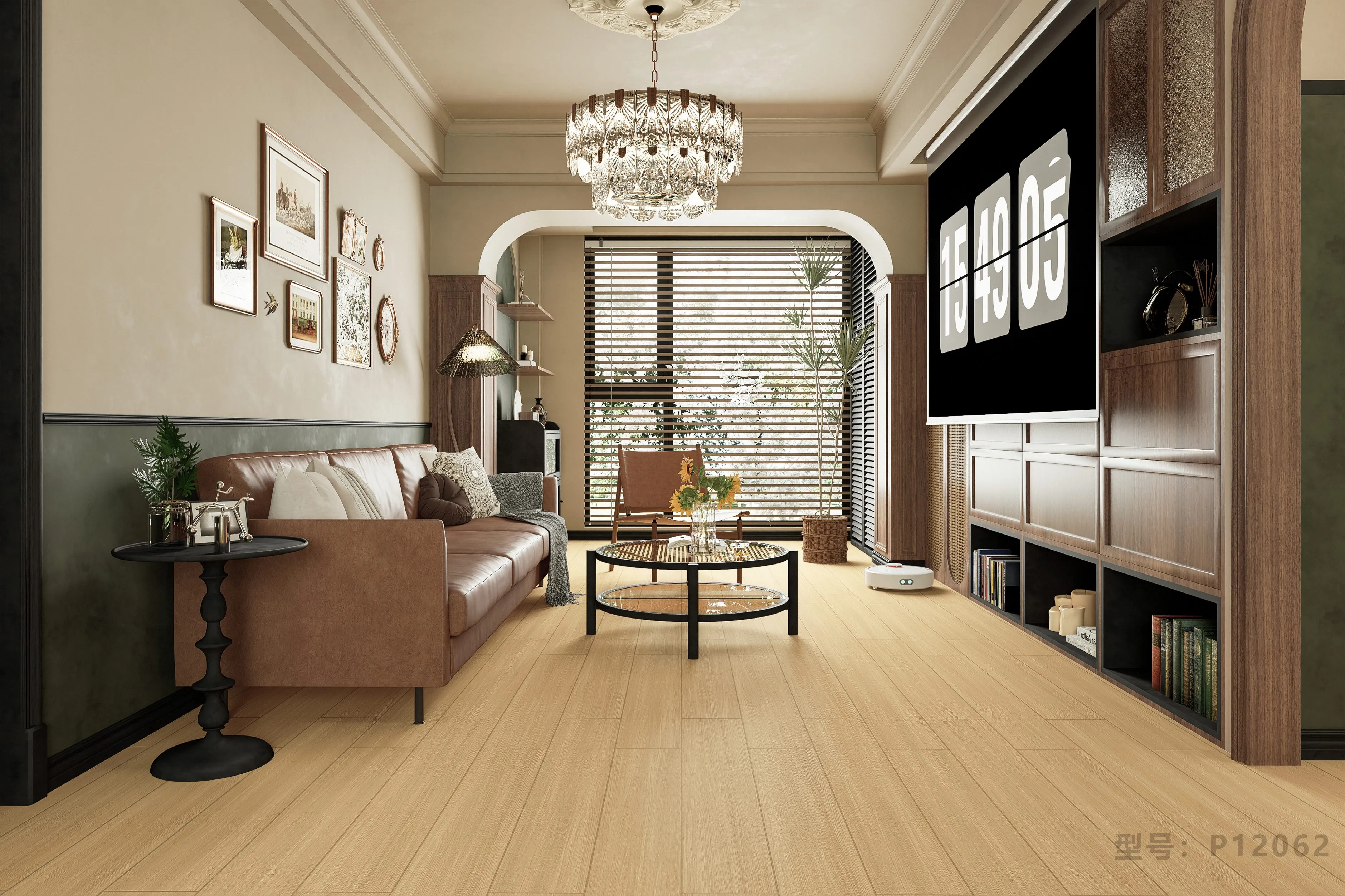 Golden Honey Oak Wood Look Porcelain Tile for Wall and Floor